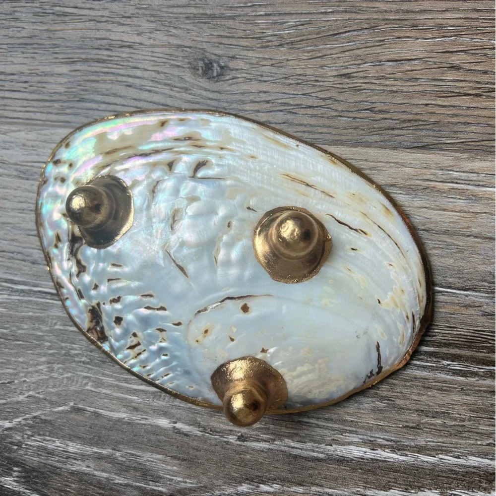 Pearlescent/ iridescent / oyster style jewelry or soap dish